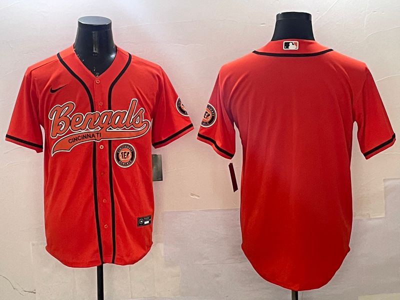 Men Cincinnati Bengals Blank Orange Joint Name 2025 Nike Limited NFL Jersey style 3